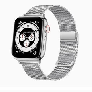 LOVLEOP Apple Watch バンド 42mm シルバー  Lサイズ(その他)