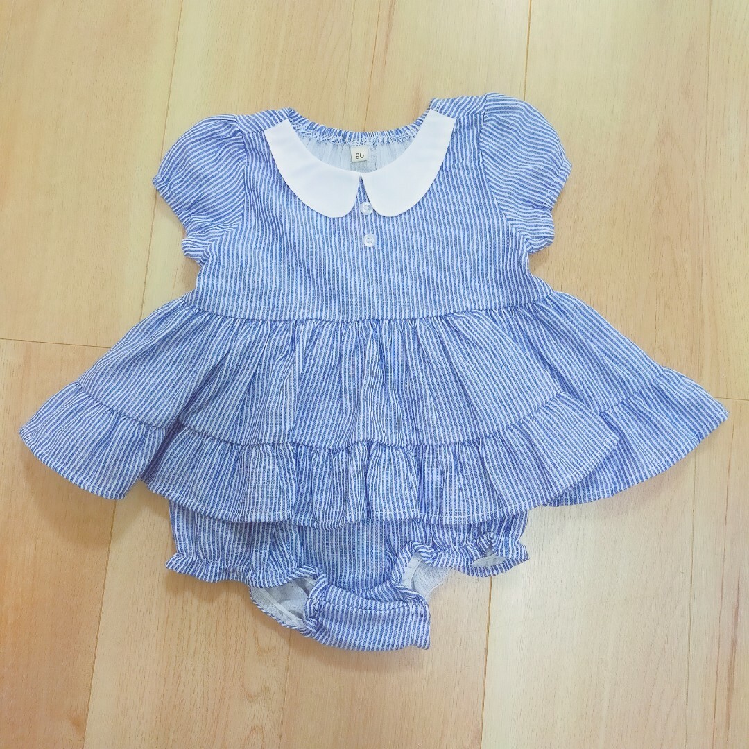 [タグ付き新品未使用] ワンピース90♡パンツ付き キッズ/ベビー/マタニティのキッズ服女の子用(90cm~)(ワンピース)の商品写真