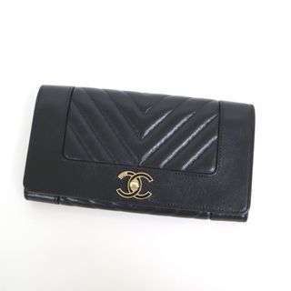 シャネル(CHANEL)のシャネル マドモアゼル Vステッチ 二つ折り長財布 /tm04800md(財布)