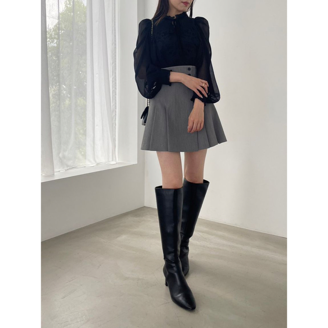 SNIDEL 新品未使用タグ付 サイドプリーツスカショーパン GRY 1-