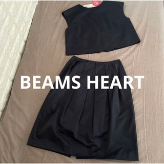 ビームス(BEAMS)の新品タグ付☆ BEAMS HEART シャンタンセットドレス  M ネイビー(セット/コーデ)