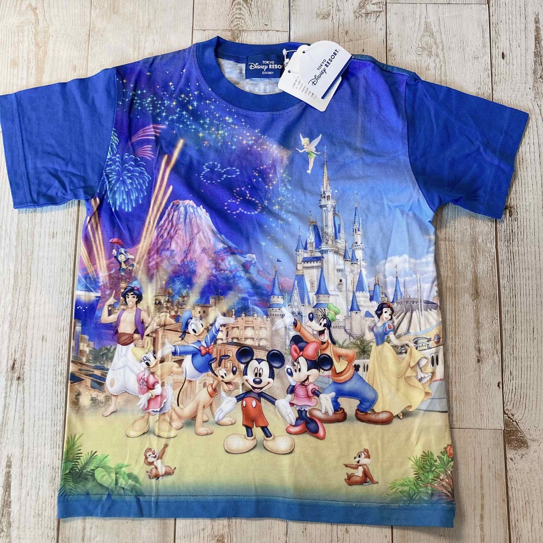 Disney(ディズニー)の【未使用】超レア　東京 ディズニー リゾート オールスター　Tシャツ　120 キッズ/ベビー/マタニティのキッズ服女の子用(90cm~)(Tシャツ/カットソー)の商品写真