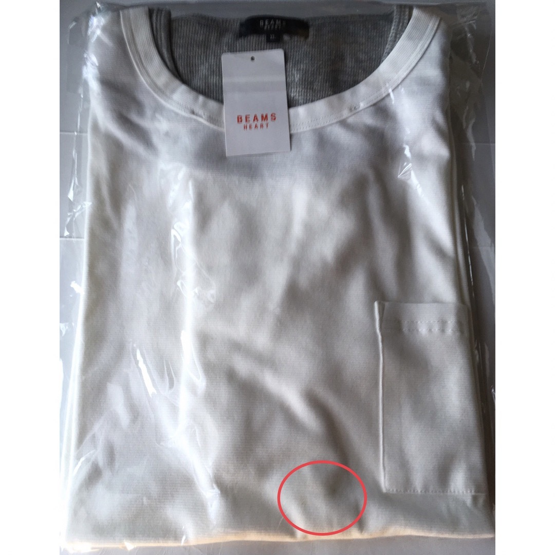 BEAMS(ビームス)の※訳有り【BEAMS/ビームス】フェイクレイヤード 半袖Tシャツ・ホワイト系XL メンズのトップス(Tシャツ/カットソー(半袖/袖なし))の商品写真
