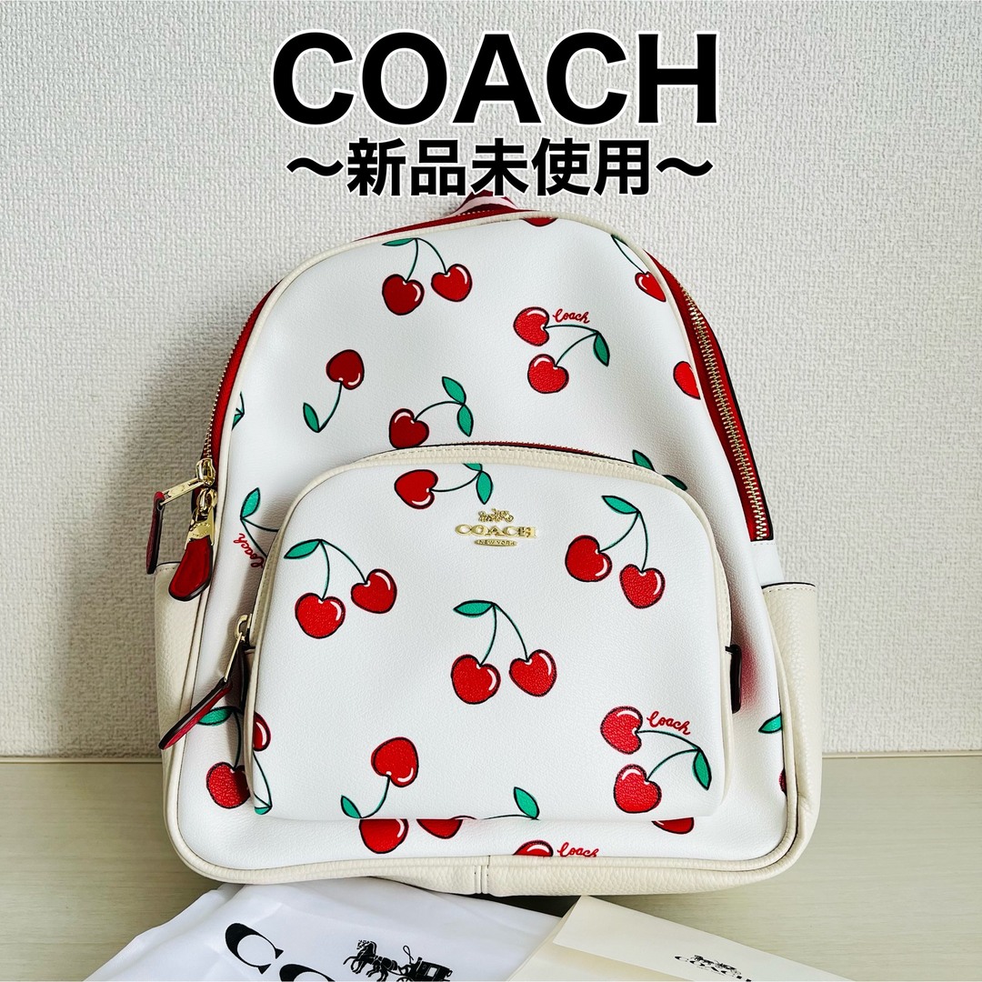 新品未使用】コーチ リュック Heart Cherry Print CE628-