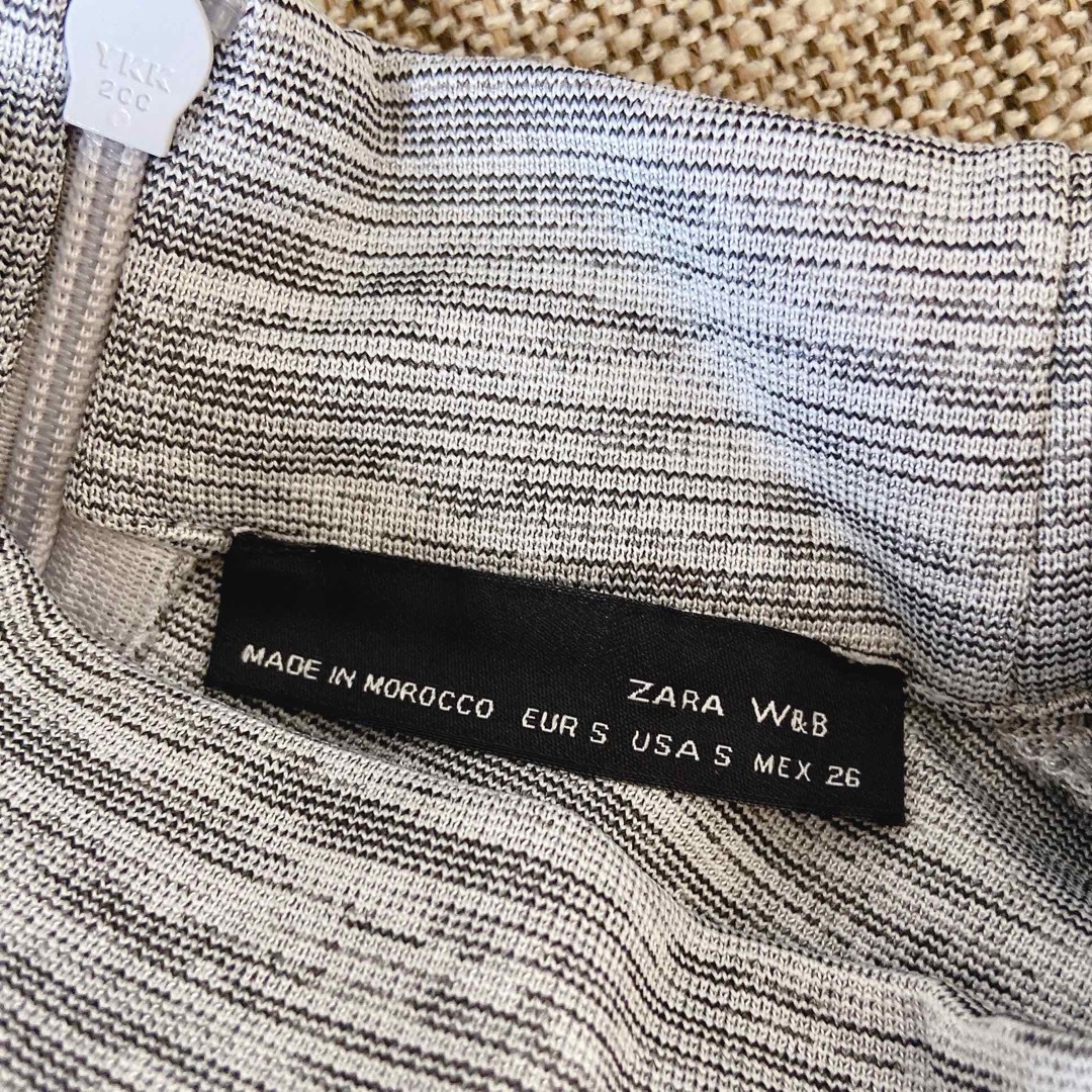 ZARA(ザラ)のZARA W&B collection ミニ ワンピース 杢グレー レディースのワンピース(ミニワンピース)の商品写真