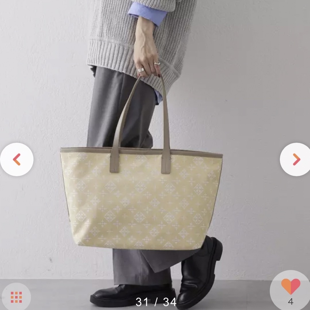 Russet(ラシット)のMINIMAL TOTE BAG【コットンジャガード】レモンイエロー♪ レディースのバッグ(トートバッグ)の商品写真