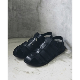 トゥデイフル(TODAYFUL)の【美品 袋付】38 Leather Belt Sandals black(サンダル)