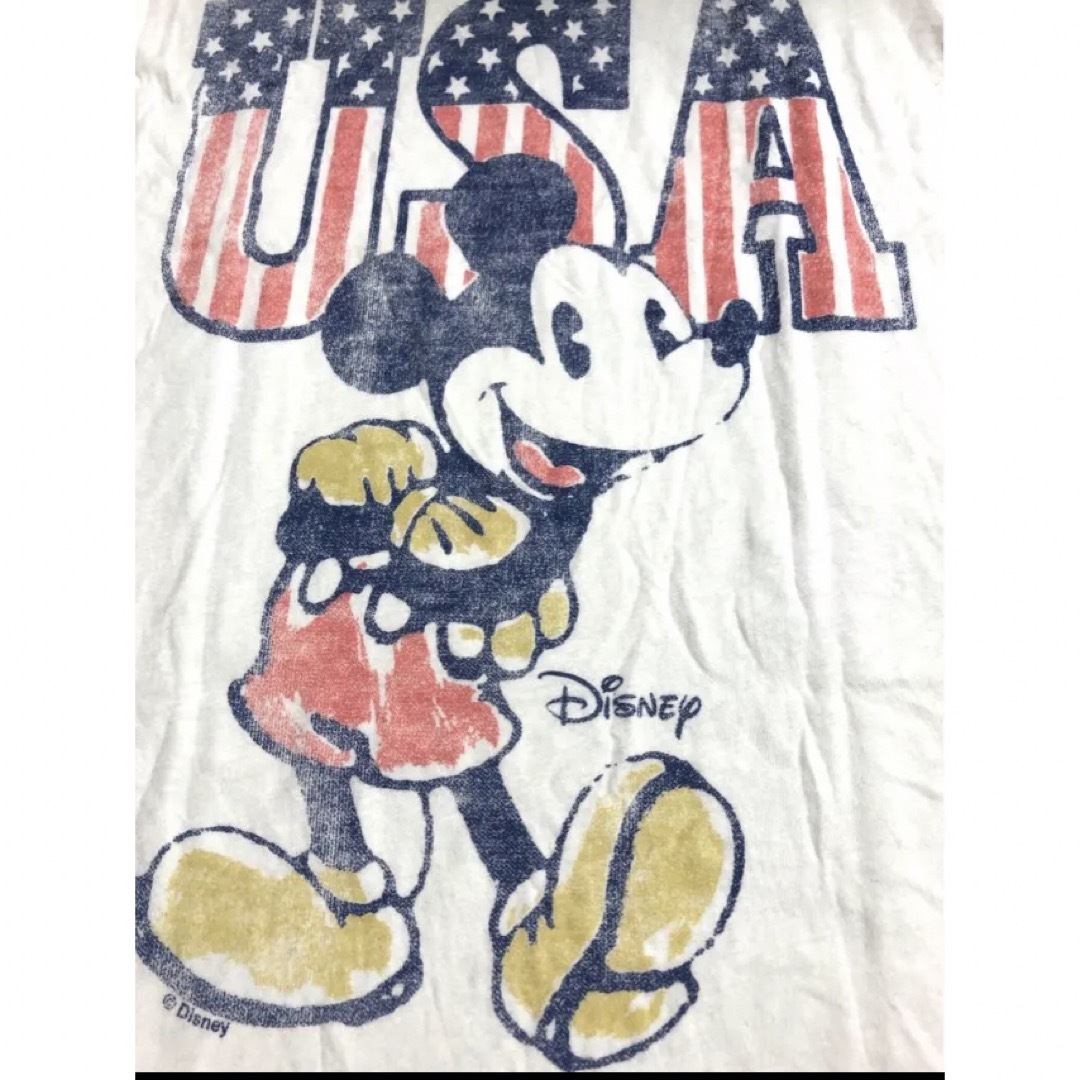 Disney(ディズニー)のミッキーUSAメイドホワイトT レディースのトップス(Tシャツ(半袖/袖なし))の商品写真