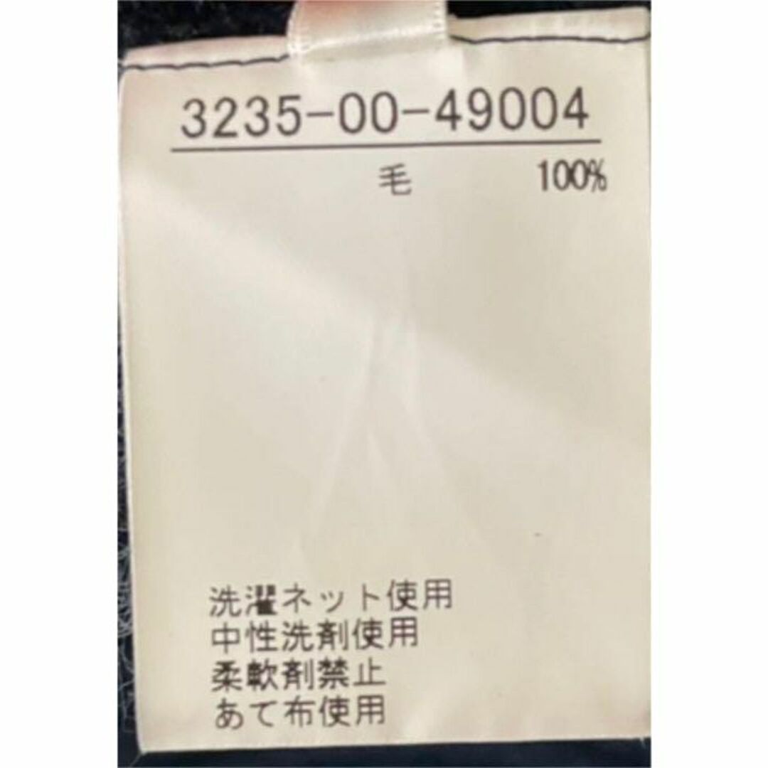Oggiコラボアイテム*撥水/毛玉防止リブVネックニットワンピース ネイビー 6