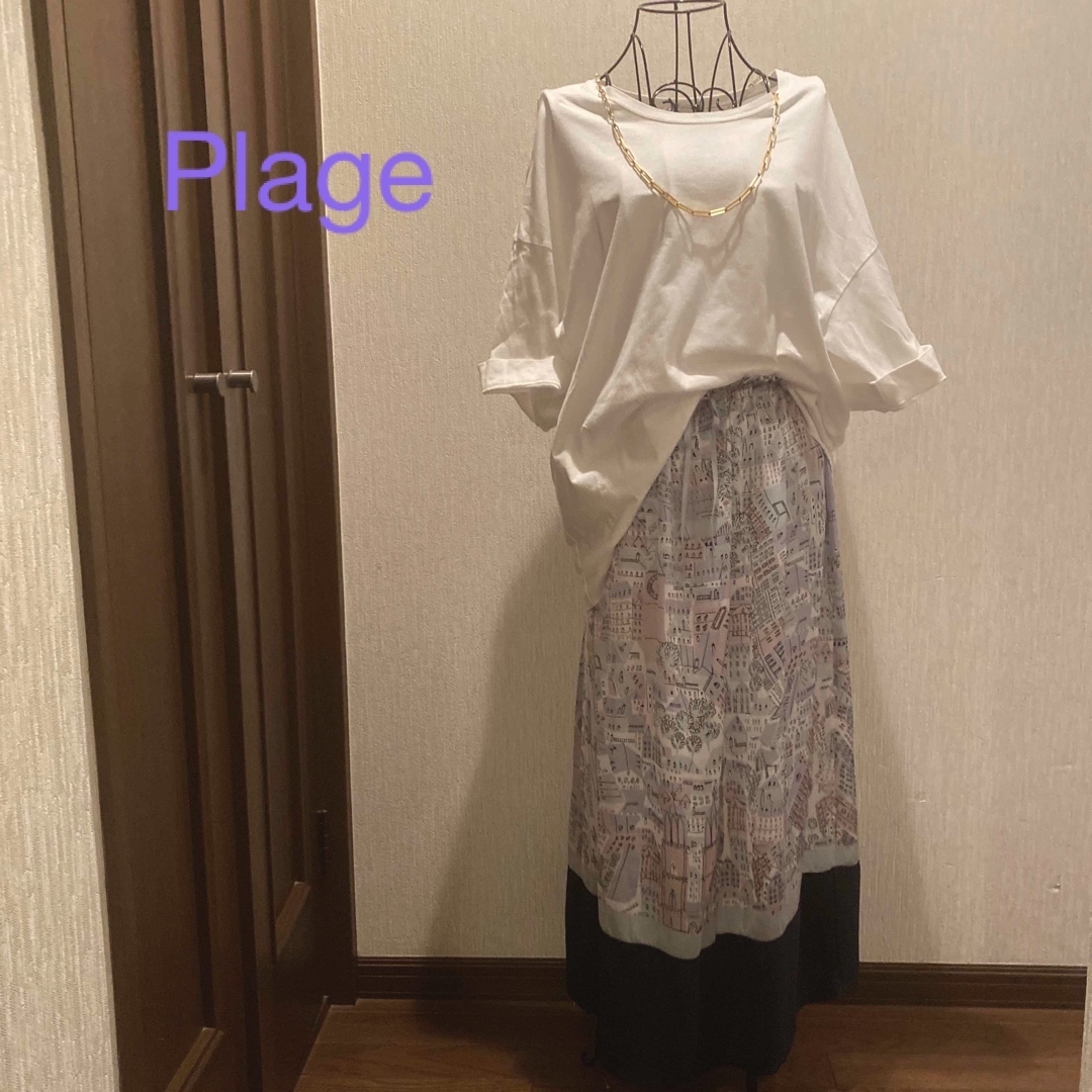 Plage(プラージュ)のプラージュ　Plage オフホワイト　ゆったりTシャツ レディースのトップス(Tシャツ(半袖/袖なし))の商品写真