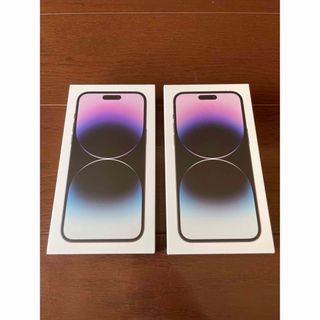 アップル(Apple)のiphone14 pro max 128gb 紫 2台 ディープパープル 未開封(スマートフォン本体)