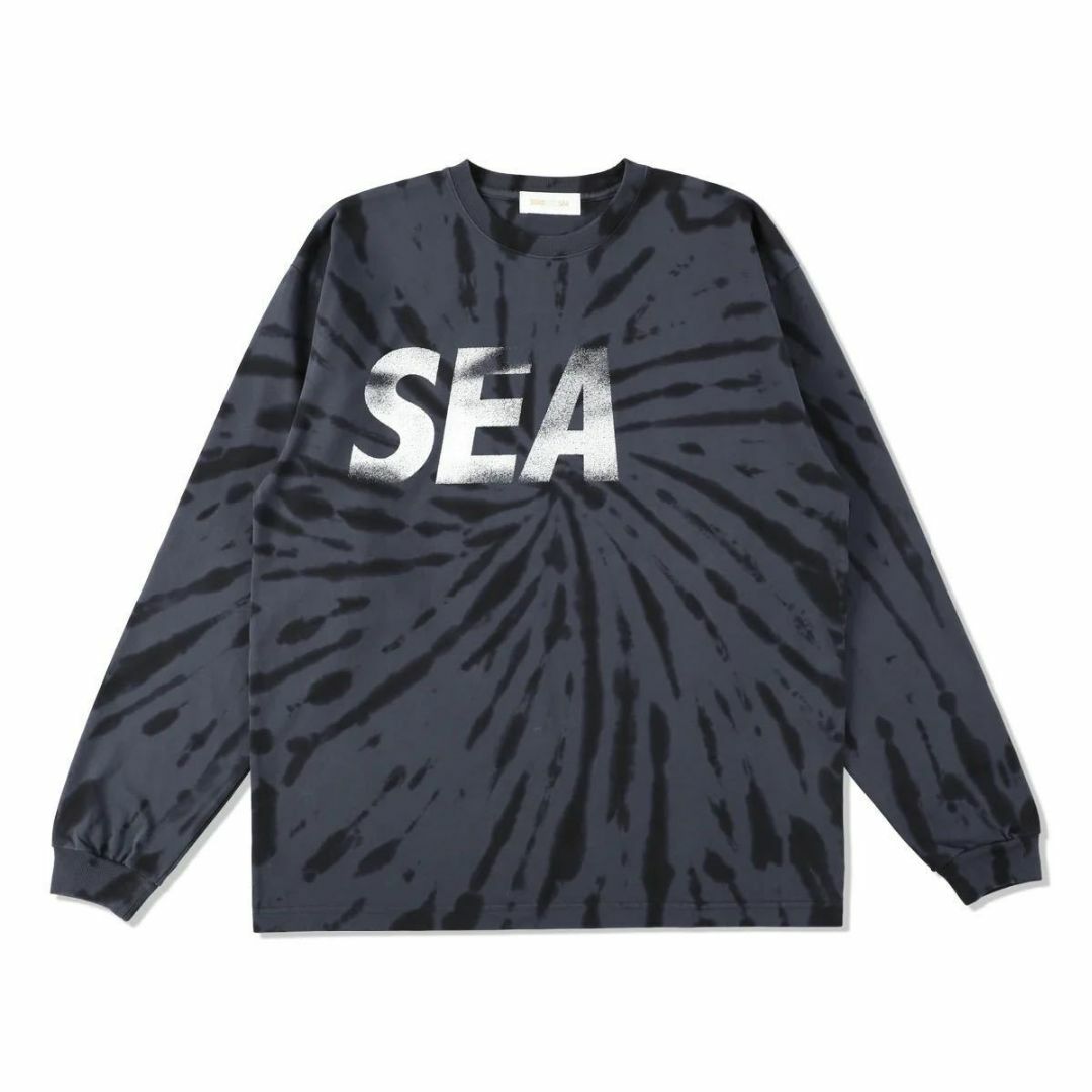 ブラックタイダイサイズWIND AND SEA SEA TIE-DYE L/S TEE タイダイ 黒