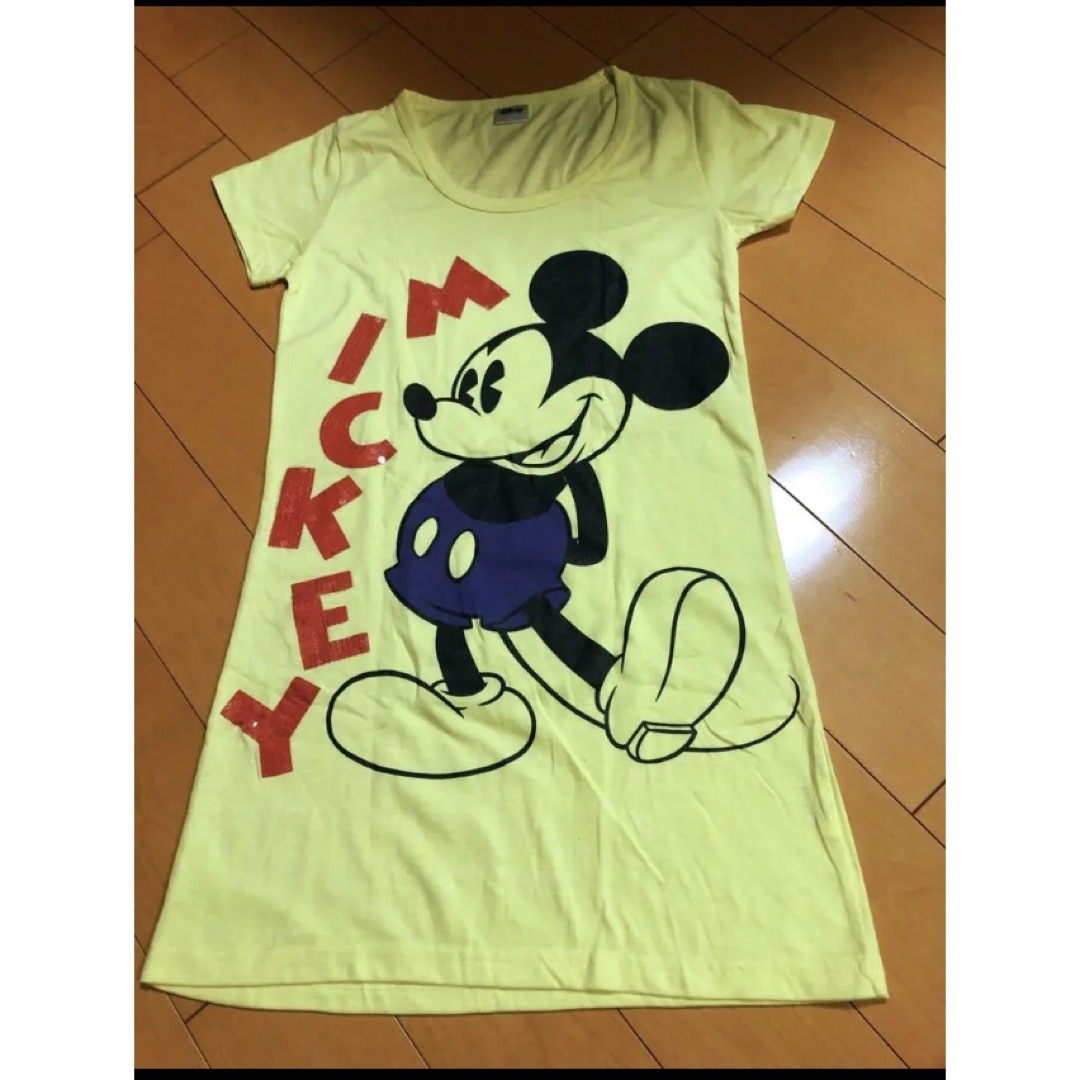 Disney(ディズニー)のミッキーキラキラロゴロングT レディースのトップス(Tシャツ(半袖/袖なし))の商品写真
