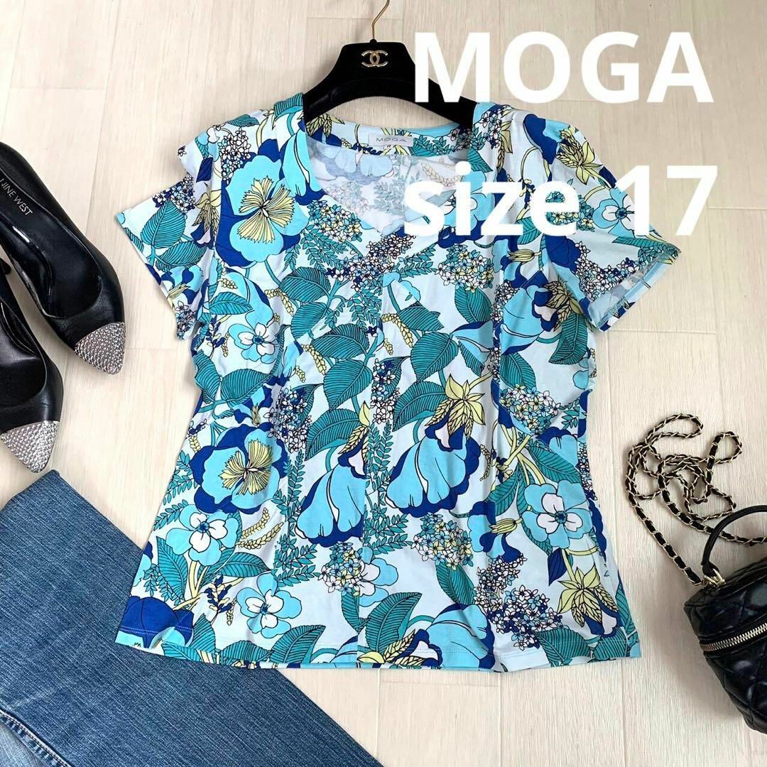 MOGA(モガ)のMOGA 大きいサイズ花柄トップス size 17 レディースのトップス(Tシャツ(半袖/袖なし))の商品写真