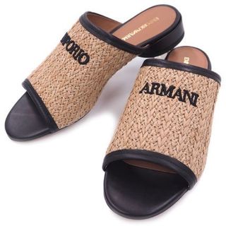 新品】EMPORIO ARMANI アルマーニ サンダル レースアップ ラメ-