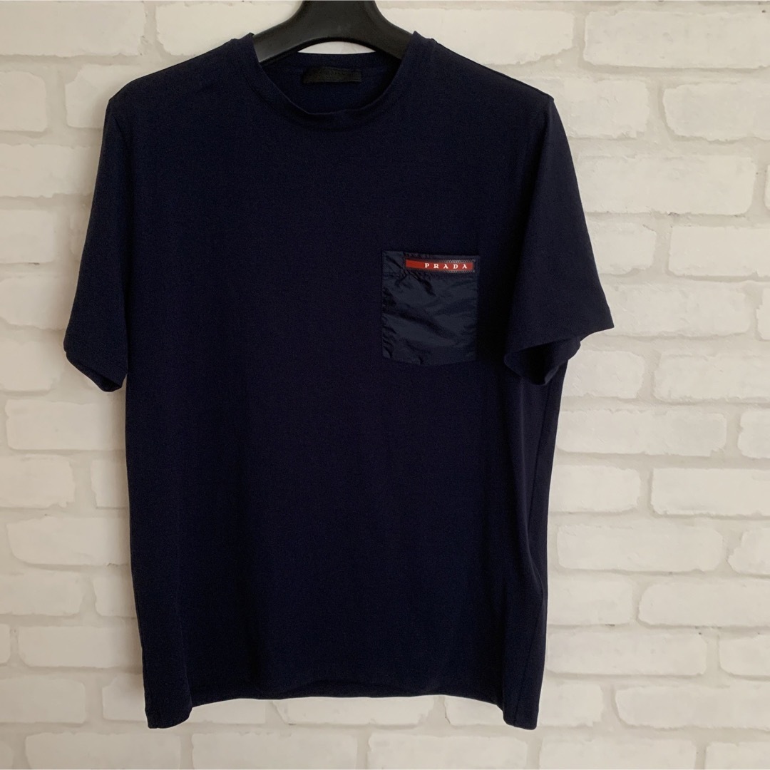 PRADA美品　プラダ  Tシャツ　ネイビー　S クルーネック