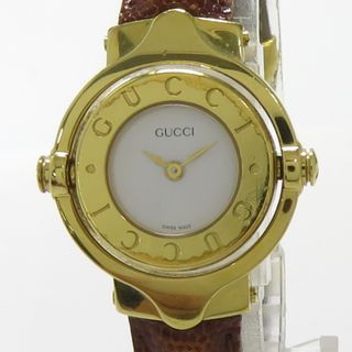 グッチ(Gucci)のGUCCI ターンウォッチ バングルウォッチ クオーツ SS GP レザー(ブレスレット/バングル)