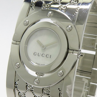 グッチ(Gucci)のGUCCI トワール バングルウォッチ レディース 腕時計 クオーツ SS(ブレスレット/バングル)