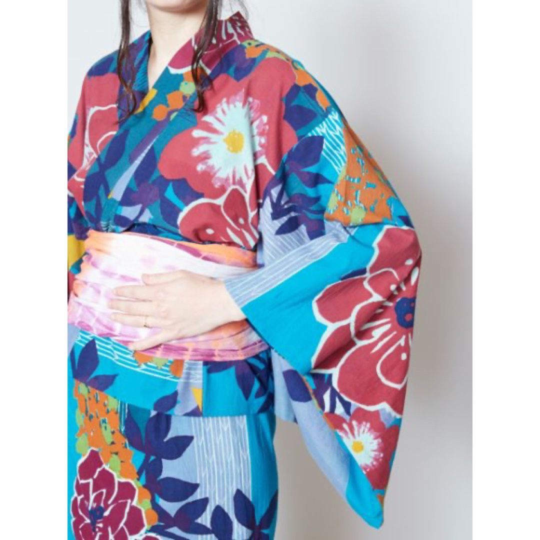 チャイハネ - 【チャイハネ】三角草セパレート浴衣 ターコイズブルーの