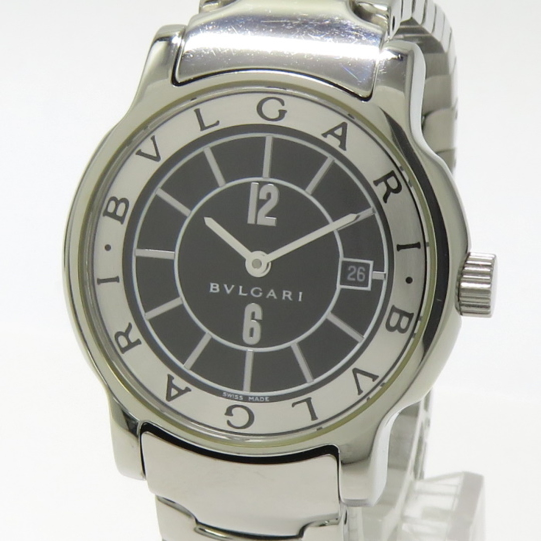 BVLGARI レディース 腕時計 ソロテンポ クオーツ SS ブラック文字盤最大約14素材機能