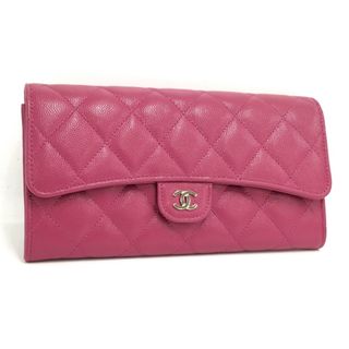 シャネル(CHANEL)のCHANEL 二つ折り長財布 クラシックロング フラップウォレット マトラッセ(財布)