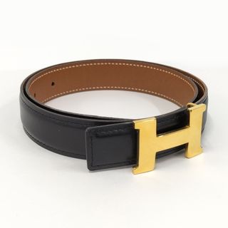 エルメス(Hermes)のHERMES コンスタンスベルト Hバックル レザー ブラック 60サイズ(ベルト)