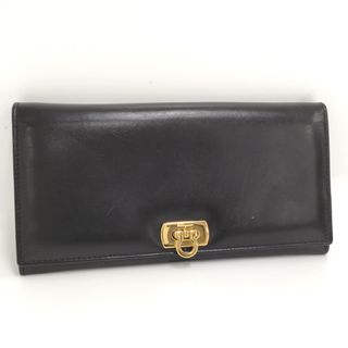 フェラガモ(Ferragamo)のSalvatore Ferragamo 二つ折り長財布 ガンチーニ レザー(財布)