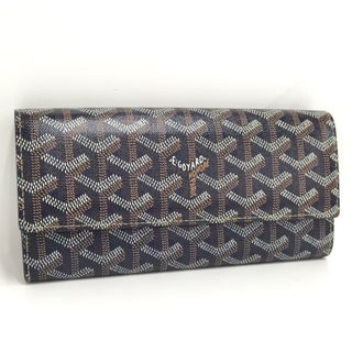 ゴヤール(GOYARD)のGOYARD 二つ折り長財布 ヴァレンヌ ヘリンボーン PVC レザー(財布)