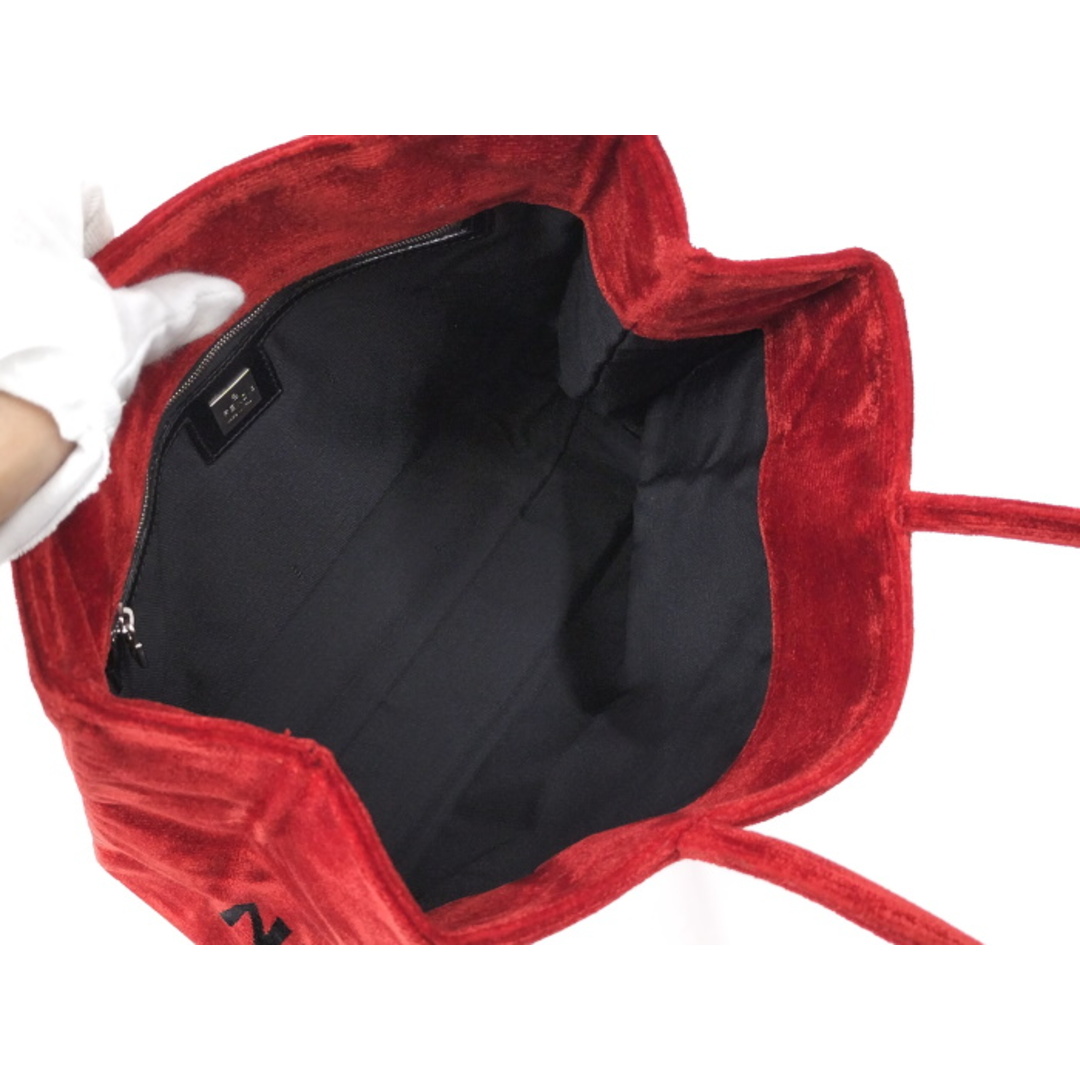FENDI - FENDI トートバッグ ベロア レッドの通販 by サカイの FENDI - FENDI トートバッグ ベロア レッドの通販 by サカイの