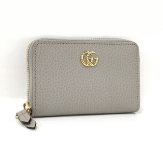 グッチ(Gucci)のGUCCI ジップアラウンドウォレット 小銭入れ レザー グレー 644412(コインケース)