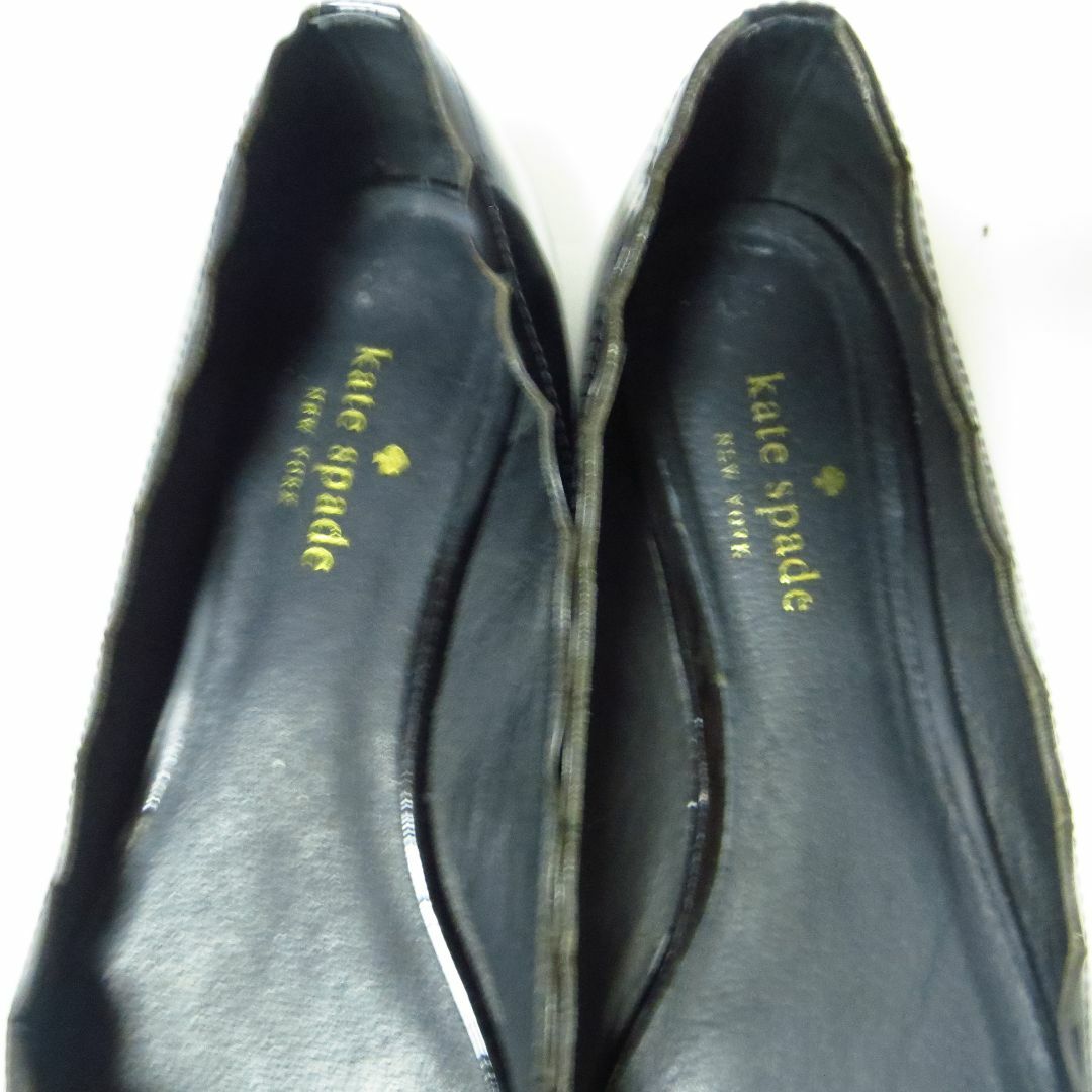 kate spade new york(ケイトスペードニューヨーク)の美品 ケイトスペードニューヨーク リボン ローヒールシューズ 約24.5㎝ レディースの靴/シューズ(ハイヒール/パンプス)の商品写真