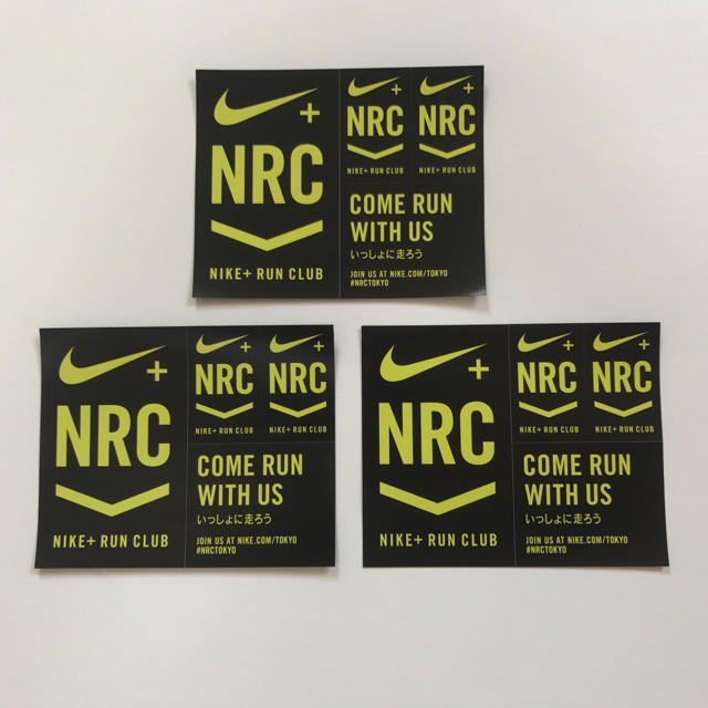 NIKE(ナイキ)のNIKE ステッカーシート 3枚セット RUN CLUB 新品 即決 ナイキ ブ メンズのファッション小物(その他)の商品写真