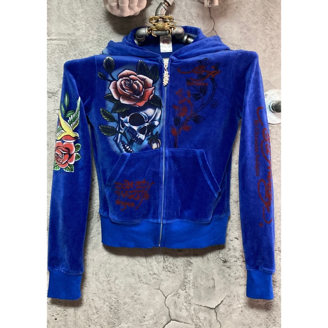 Ed Hardy(エドハーディー)のセットアップ エドハーディ ツーピース 骸骨 バラ いかつい オラオラ ポケット レディースのレディース その他(セット/コーデ)の商品写真