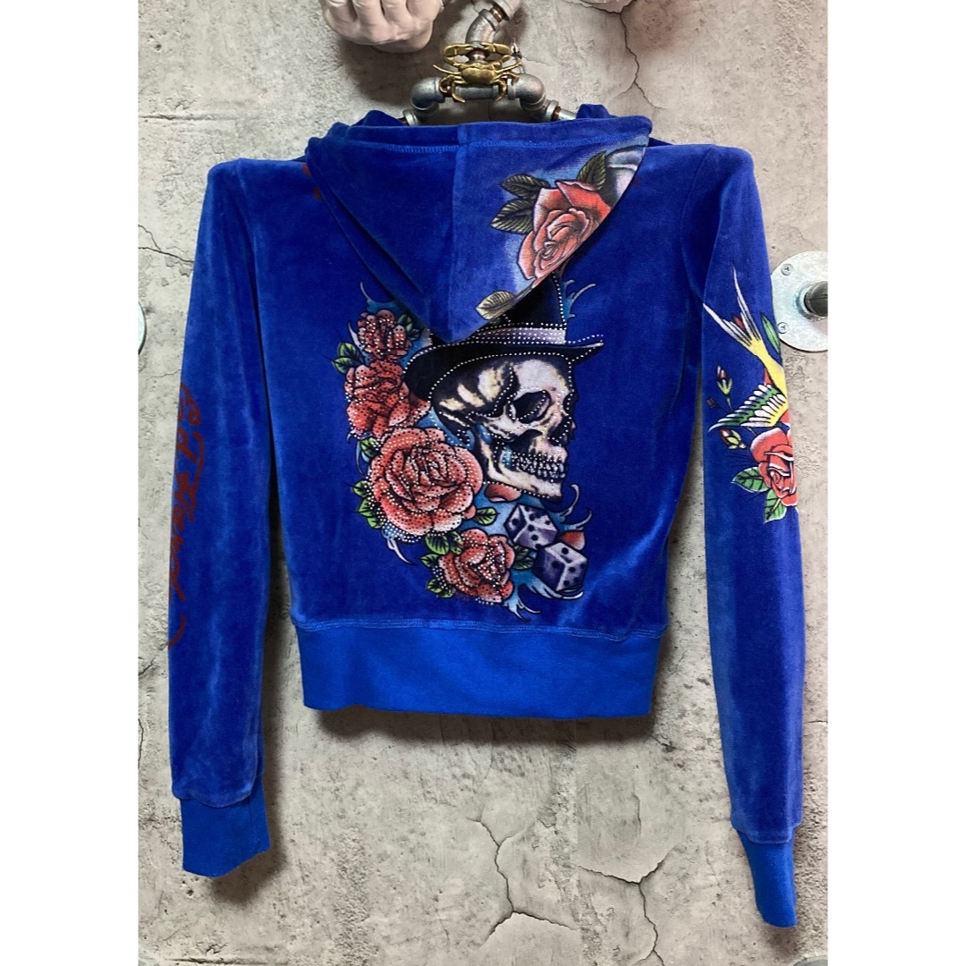 Ed Hardy(エドハーディー)のセットアップ エドハーディ ツーピース 骸骨 バラ いかつい オラオラ ポケット レディースのレディース その他(セット/コーデ)の商品写真