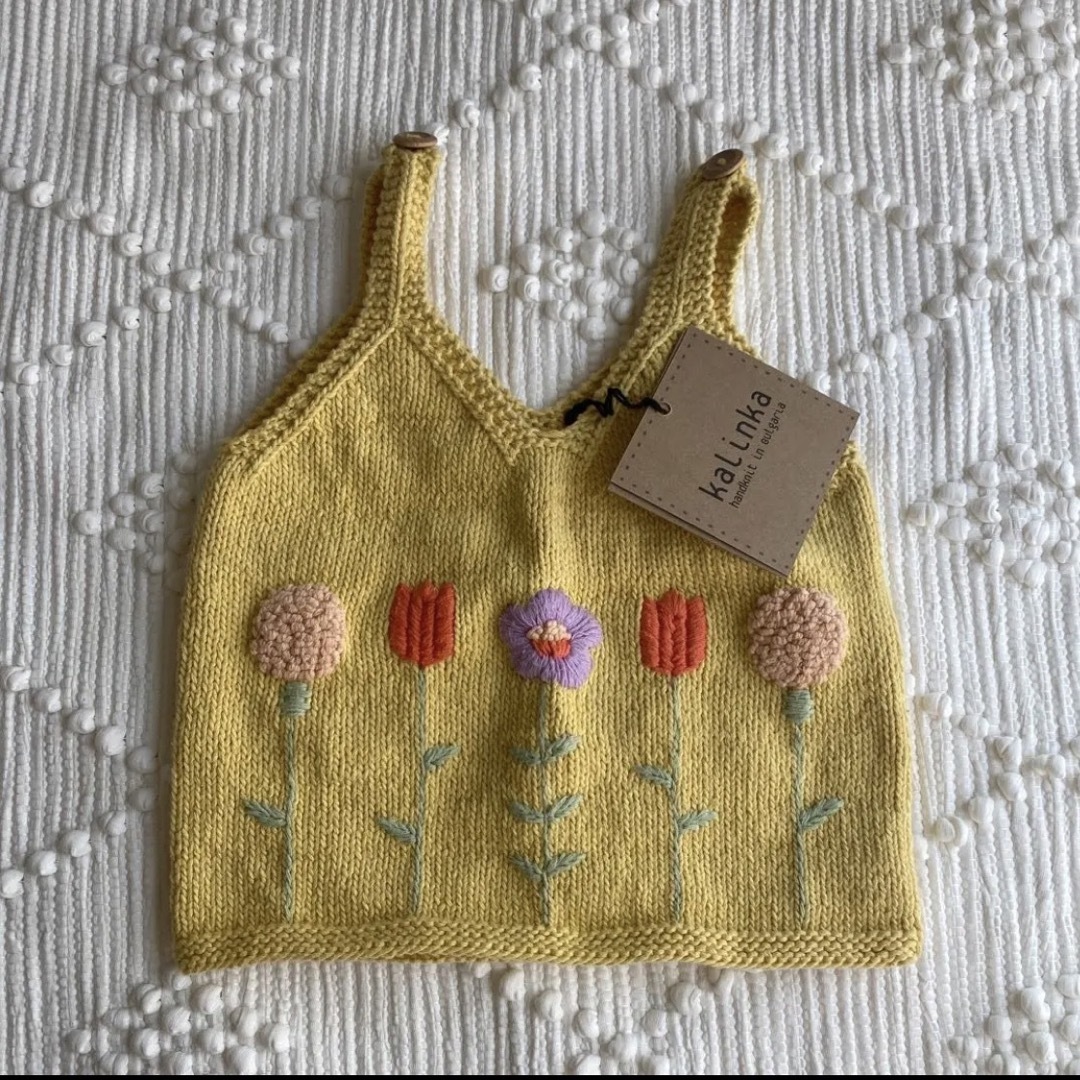 Kalinka kids Florence top カリンカ キャミソール 刺繍-