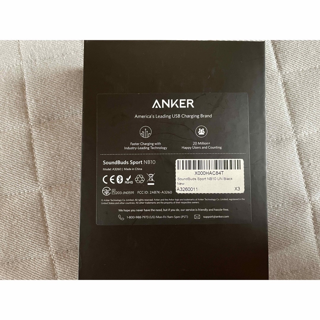 Anker(アンカー)のANKER SoundBuds Sport NB10 スマホ/家電/カメラのオーディオ機器(ヘッドフォン/イヤフォン)の商品写真