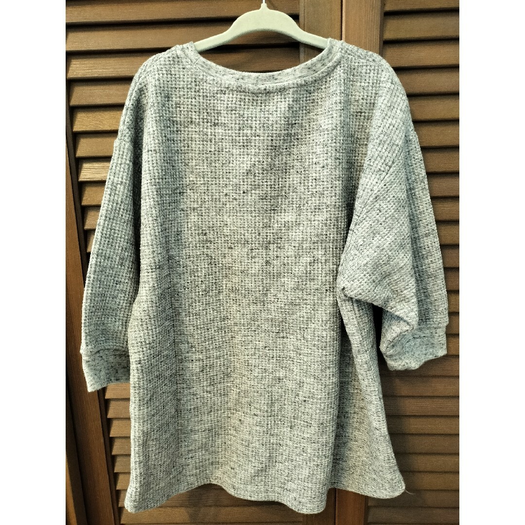 UNIQLO(ユニクロ)の5分袖ワッフルカットソー キッズ/ベビー/マタニティのキッズ服女の子用(90cm~)(Tシャツ/カットソー)の商品写真