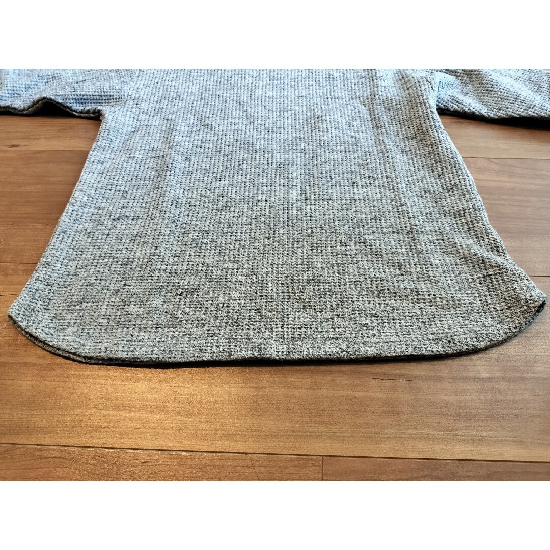 UNIQLO(ユニクロ)の5分袖ワッフルカットソー キッズ/ベビー/マタニティのキッズ服女の子用(90cm~)(Tシャツ/カットソー)の商品写真
