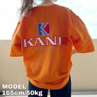 Karl Kani - カールカナイ ビッグロゴ刺繍Tシャツ ジャージ Vネック L ...