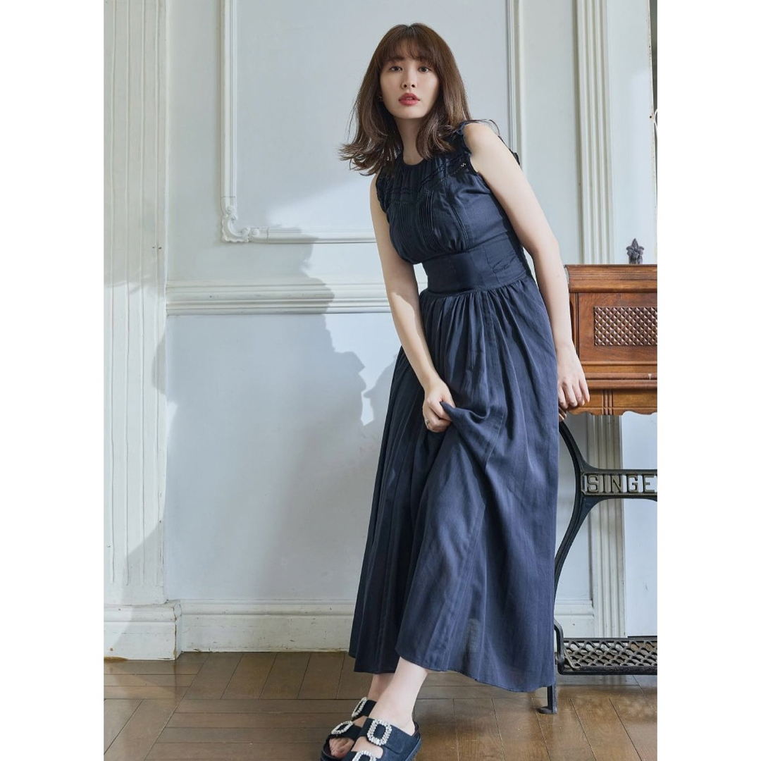 Her lip to - SALE!! Back Lace-up Cotton Long Dress の通販 by あー ...