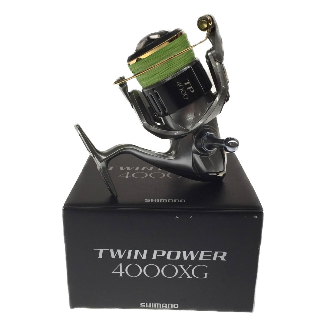 △△SHIMANO シマノ スピニングリール  TWIN POWER 4000XG 箱、ライン付