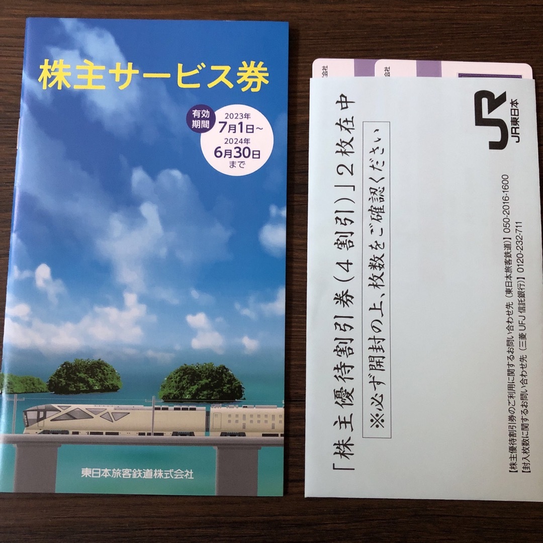 JR東日本　優待割引券2枚　2024/6/30有効期限