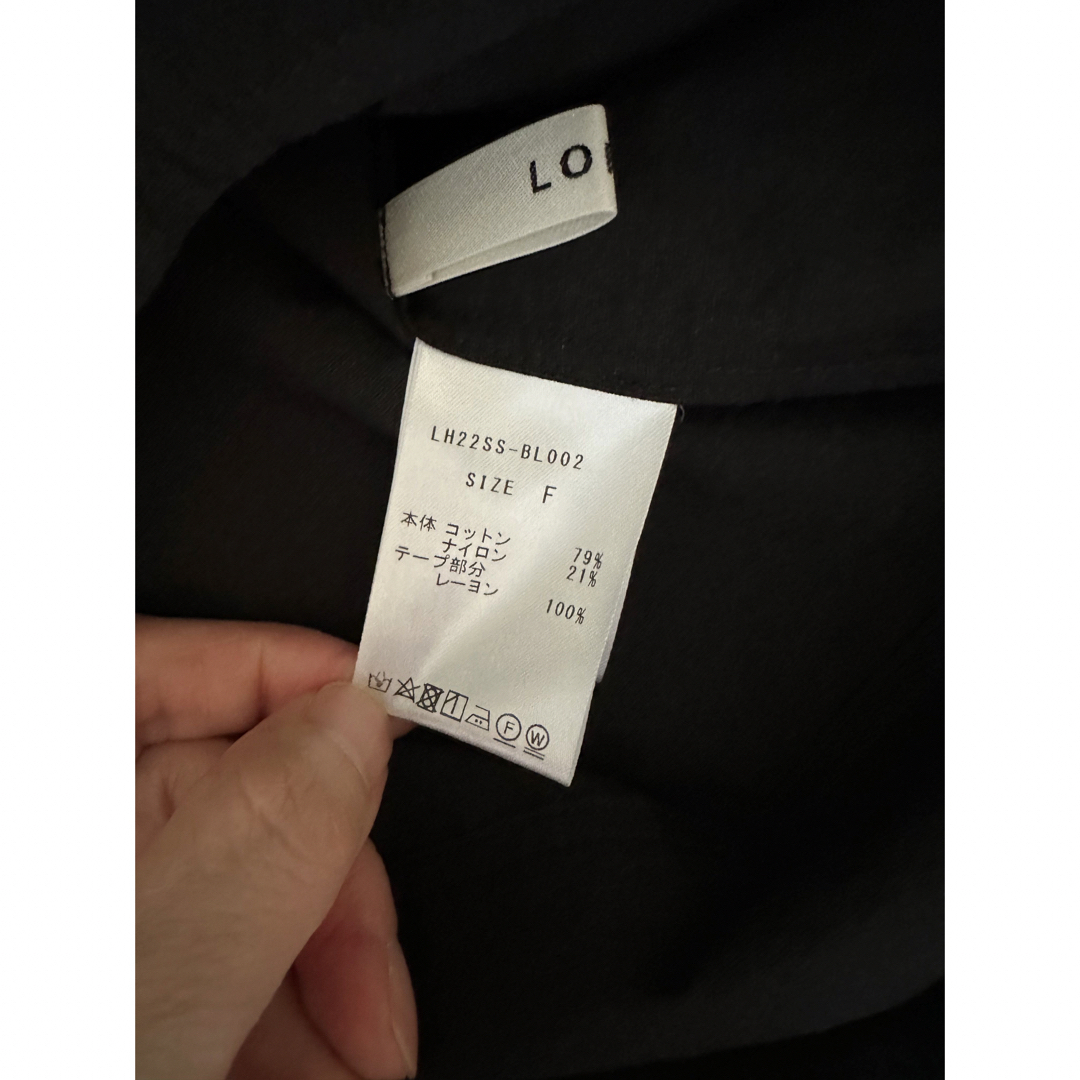 LOHEN ローヘン ノーカラーボリュームスリーブブラウス