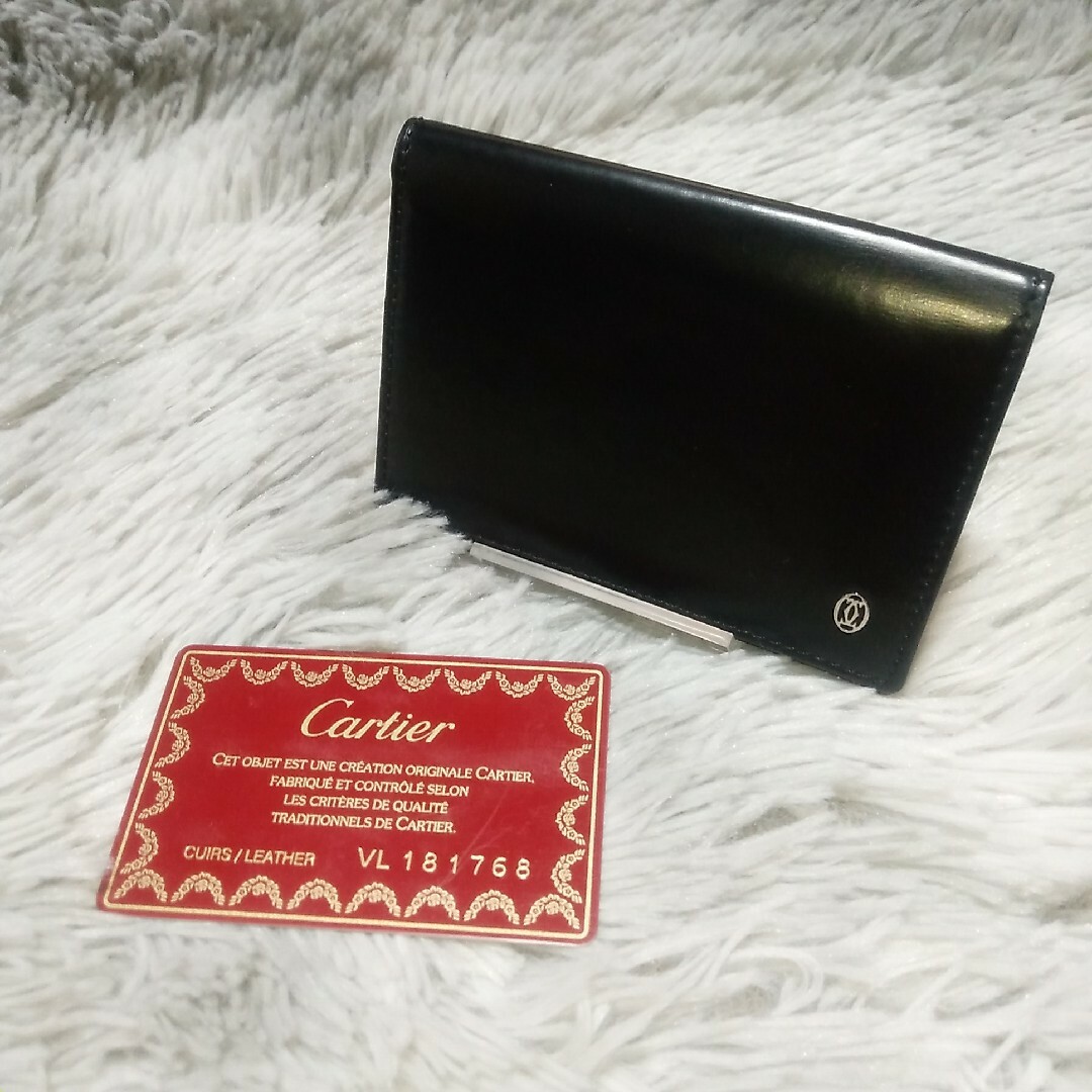 美品】Cartier 名刺入れ カードケース パシャ レザー 定期入れ 黒