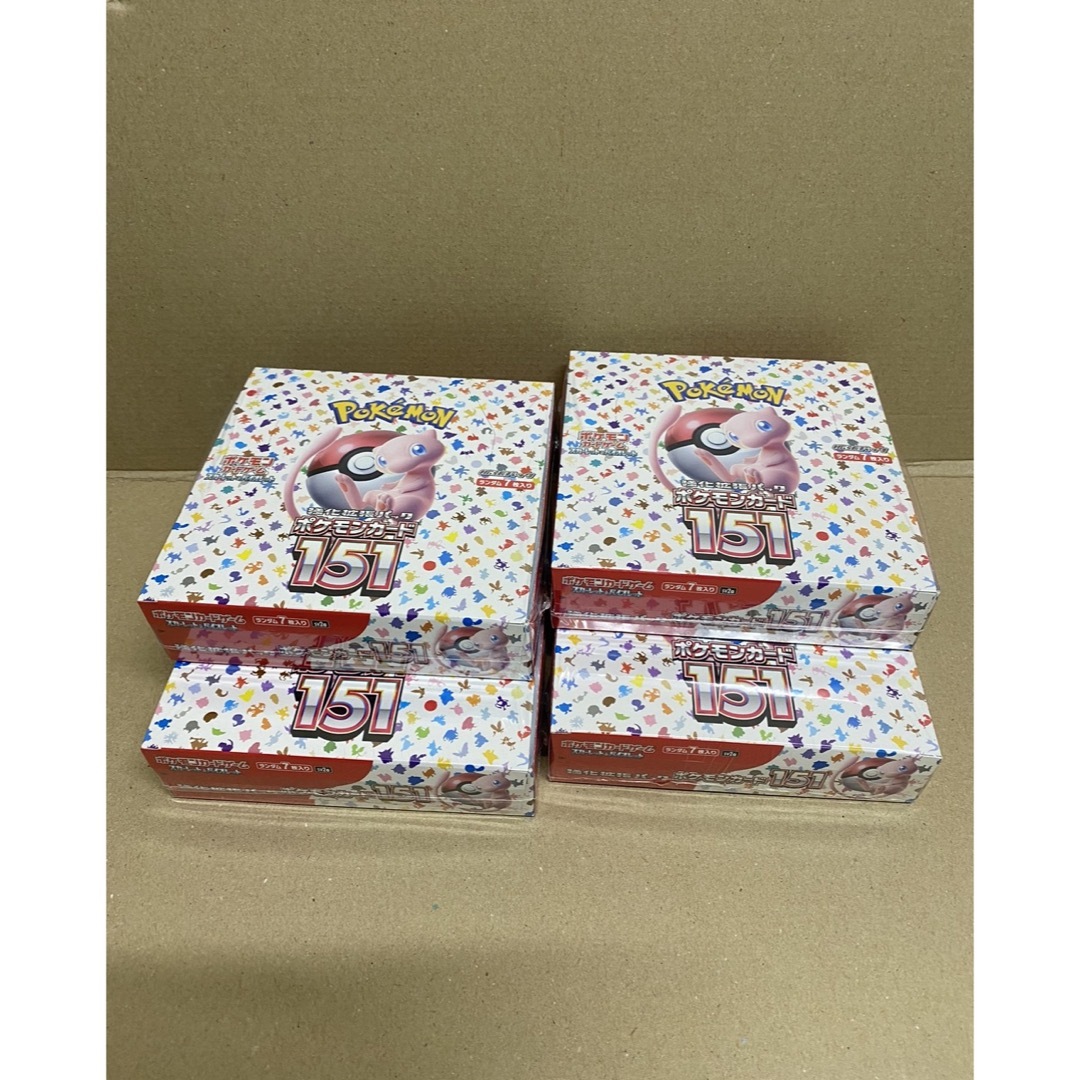 ポケモン - ポケモンカード151 4BOX シュリンク付き 新品、未開封の