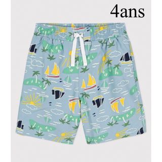 PETIT BATEAU - 新品 プチバトー プリント トランクス 水着 4ans ...