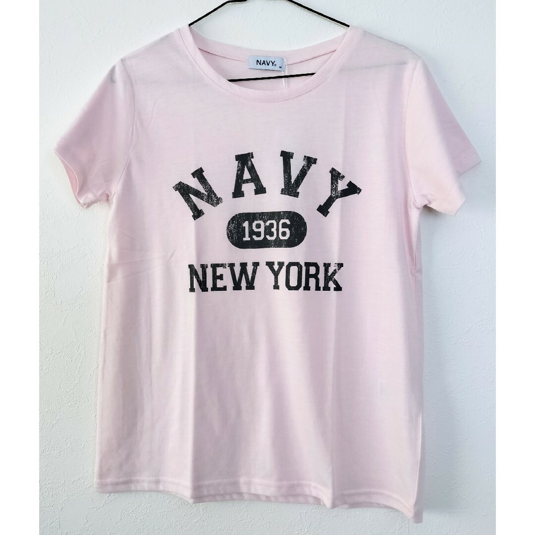 NAVY(ネイビー)の未使用★NAVY レディース Tシャツ M ピンク レディースのトップス(Tシャツ(長袖/七分))の商品写真