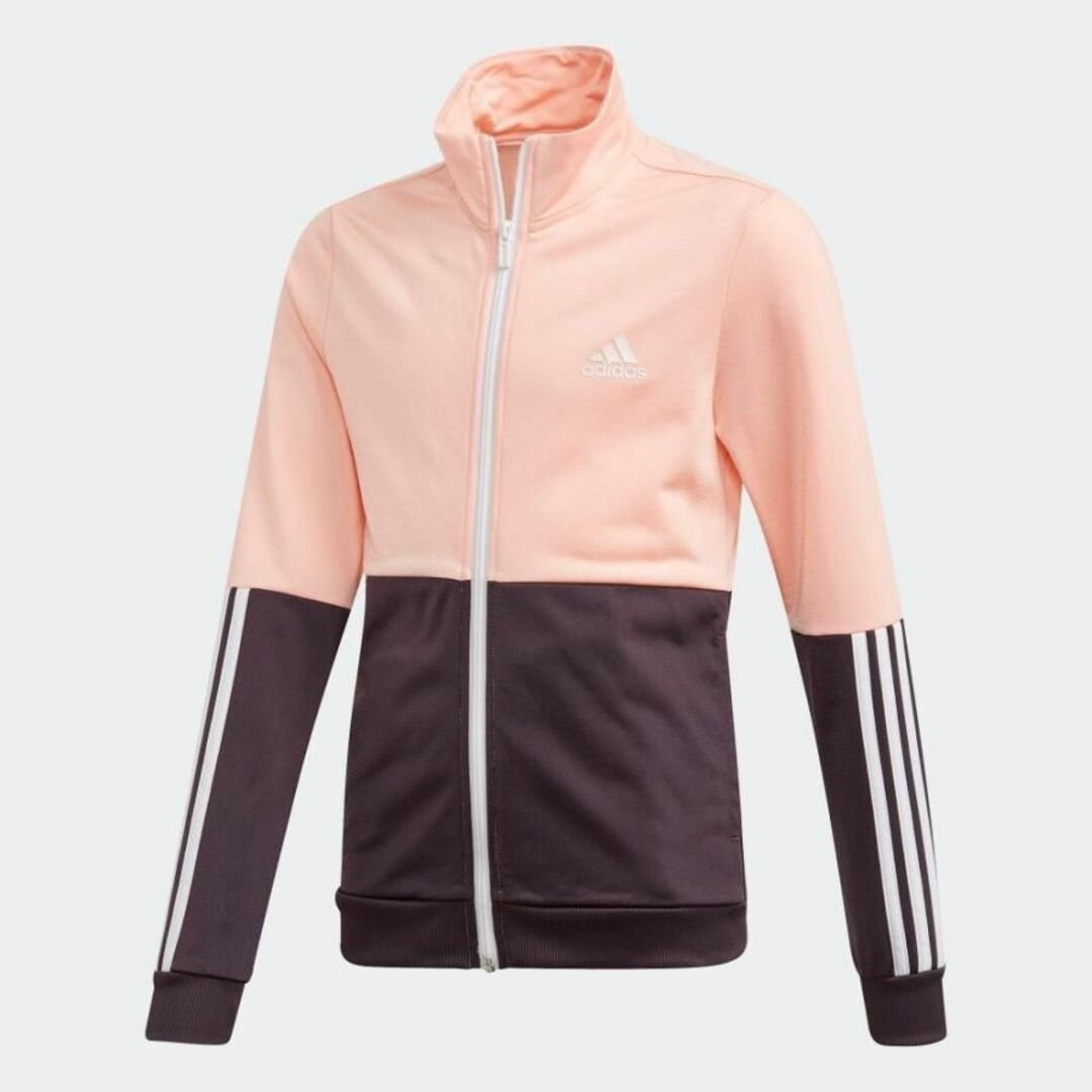 adidas(アディダス)の新品♪アディダス♪ガールズ♪150♪かわいいカラーのジャージ上下♪コーラル キッズ/ベビー/マタニティのキッズ服女の子用(90cm~)(その他)の商品写真