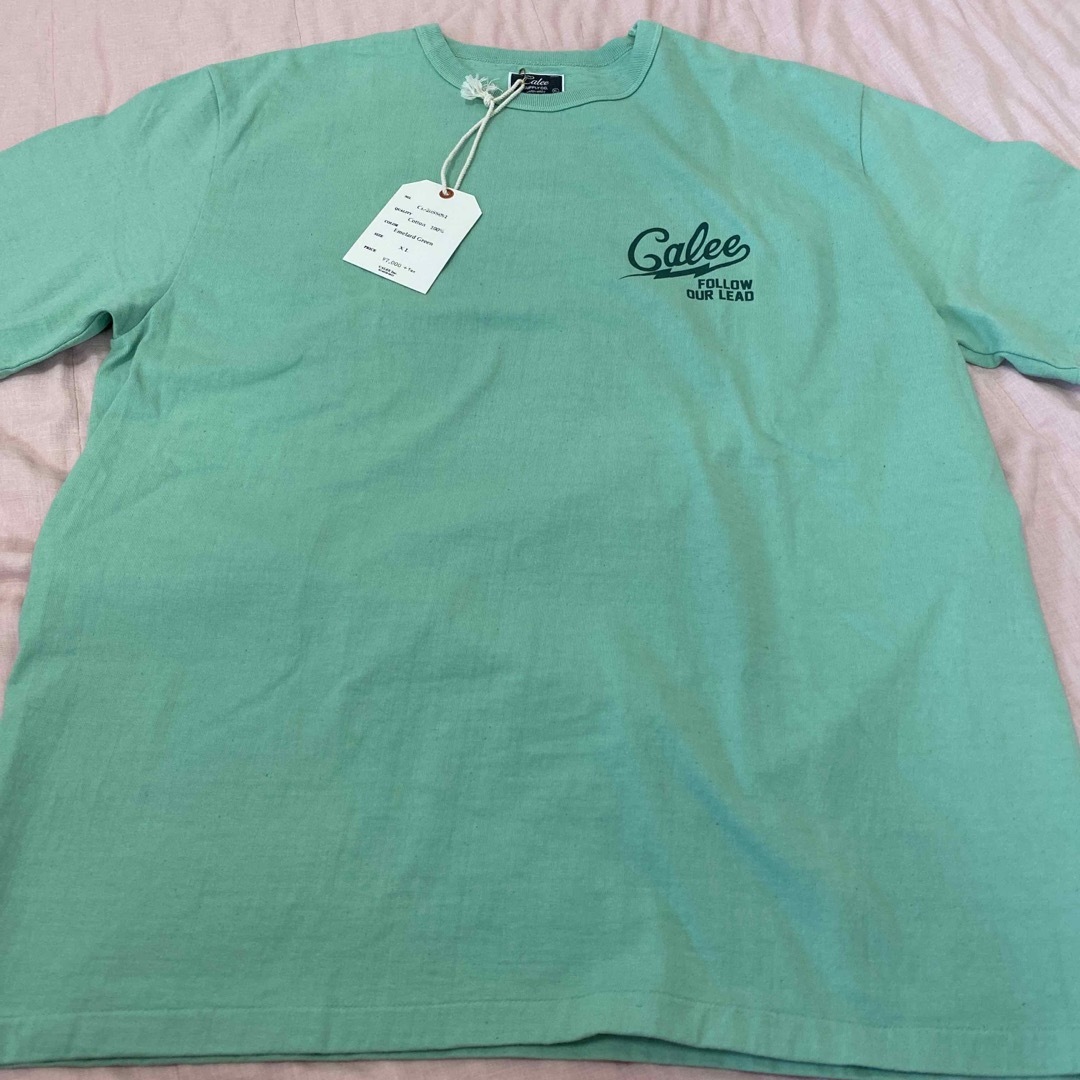 キャリー　CALEE ブランド　ロゴTシャツ　XL エメラルドグリーン 1