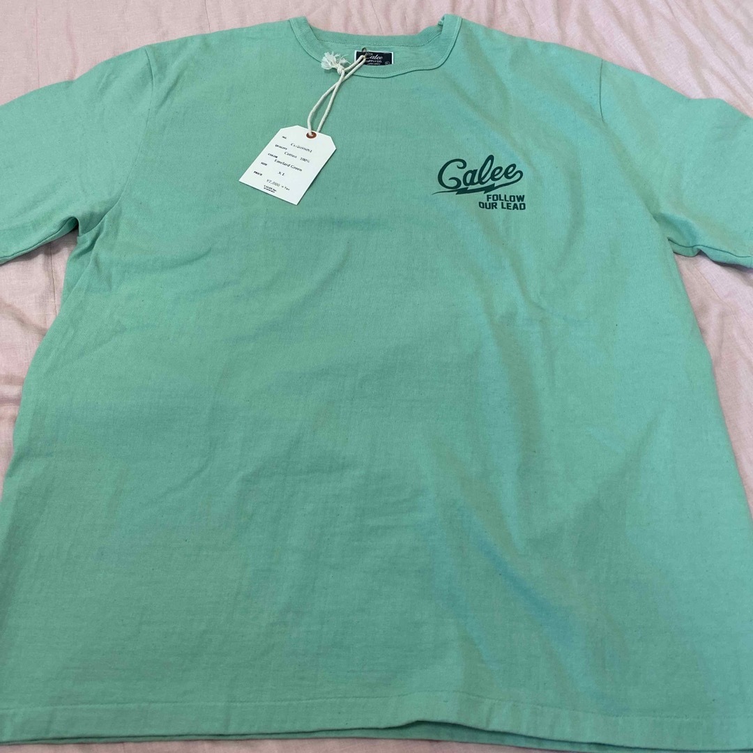 CALEE(キャリー)のキャリー　CALEE ブランド　ロゴTシャツ　XL エメラルドグリーン メンズのトップス(Tシャツ/カットソー(半袖/袖なし))の商品写真